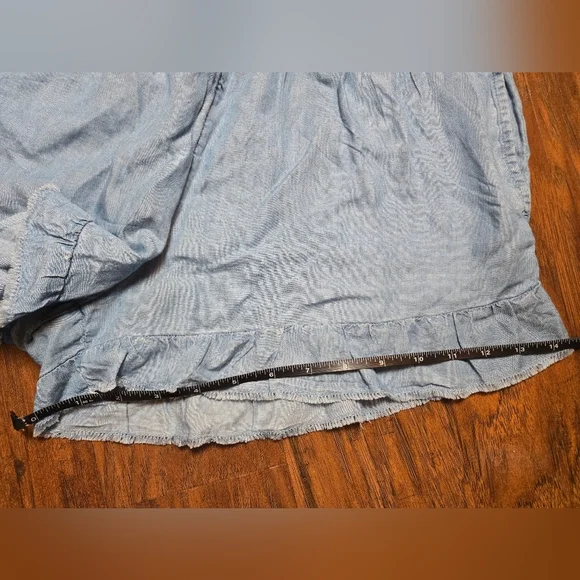 Aerie Chambray Medium Blue Pull On Shorts - Picture 10 of 12
